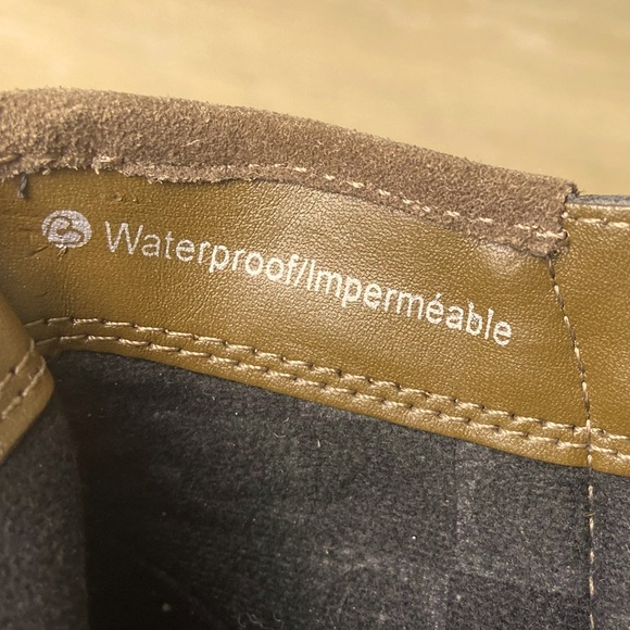 Blondo’ Sawyer Waterproof Ankle Boots Brown Leather Inside Zipper Almond Toe - Picture 5 of 8